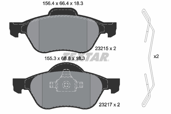 TEXTAR 2321502 Q+ Bremsbelagsatz, Scheibenbremse