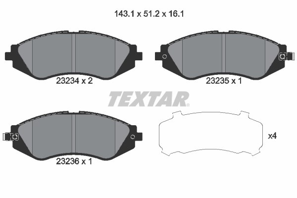 TEXTAR 2323401 set placute...