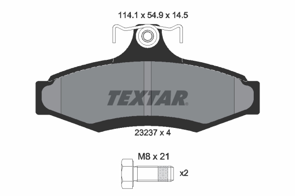 TEXTAR 2323701 Bremsbelagsatz, Scheibenbremse
