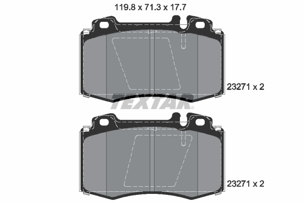 TEXTAR 2327181 epad Bremsbelagsatz, Scheibenbremse