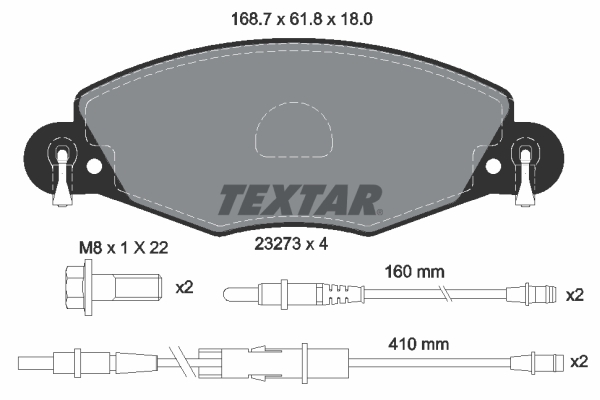 TEXTAR 2327301 Q+ Bremsbelagsatz, Scheibenbremse