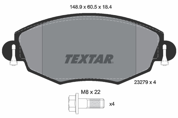 TEXTAR 2327904 Q+ Bremsbelagsatz, Scheibenbremse