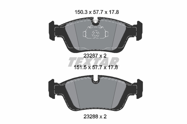 TEXTAR 2328781 epad Bremsbelagsatz, Scheibenbremse