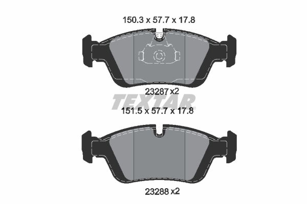 TEXTAR 2328781 epad Bremsbelagsatz, Scheibenbremse
