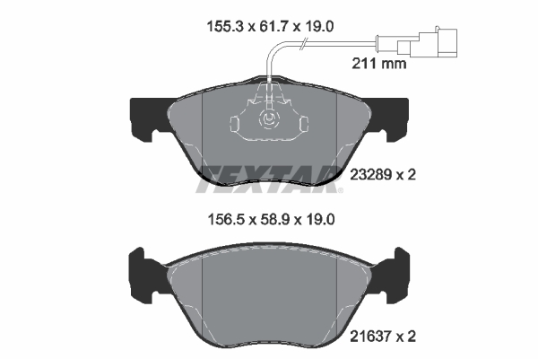 TEXTAR 2328902 Q+ Bremsbelagsatz, Scheibenbremse