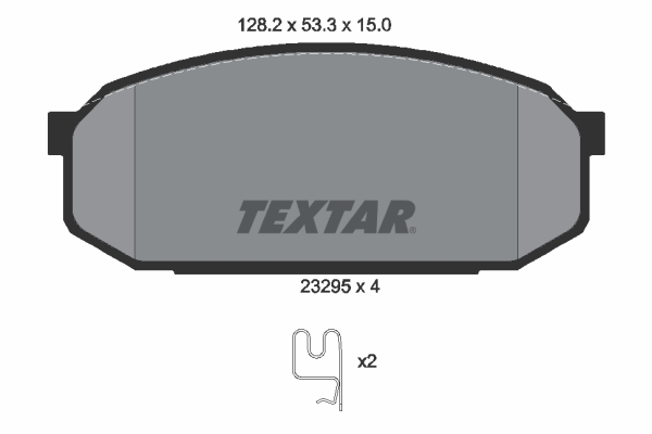 TEXTAR 2329501 Bremsbelagsatz, Scheibenbremse