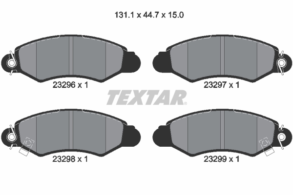 TEXTAR 2329601 Bremsbelagsatz, Scheibenbremse