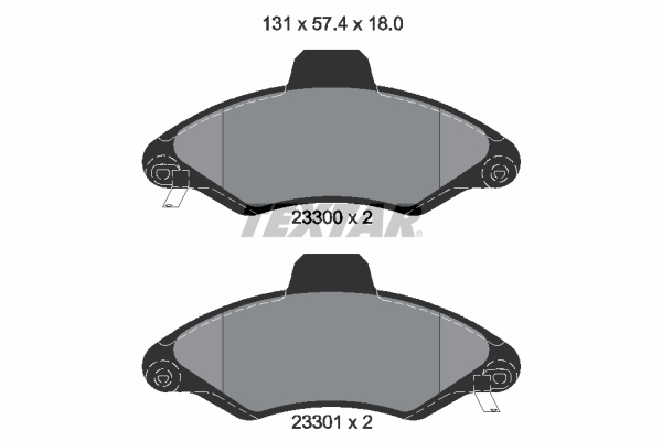 TEXTAR 2330002 Bremsbelagsatz, Scheibenbremse