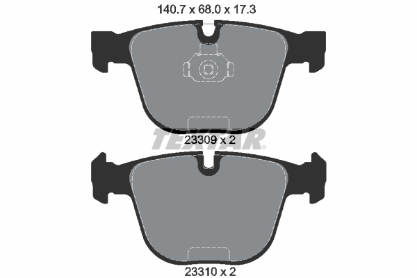 TEXTAR 2330902 Bremsbelagsatz, Scheibenbremse