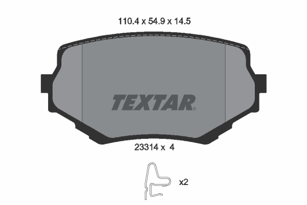 TEXTAR 2331401 Bremsbelagsatz, Scheibenbremse