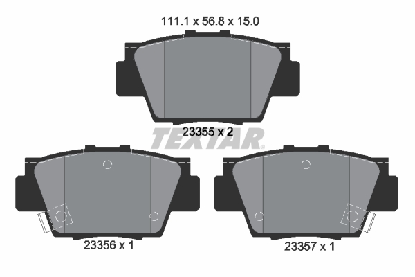TEXTAR 2335501 Bremsbelagsatz, Scheibenbremse