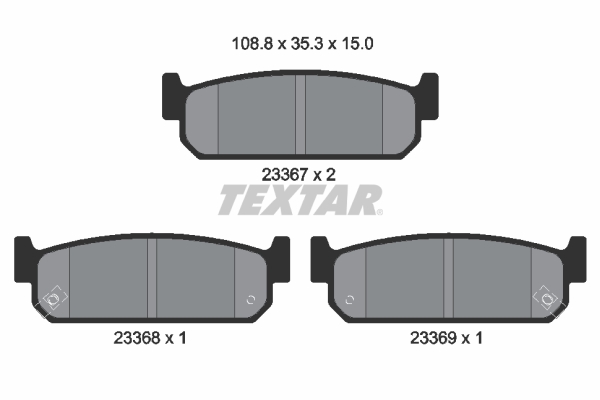 TEXTAR 2336701 Bremsbelagsatz, Scheibenbremse