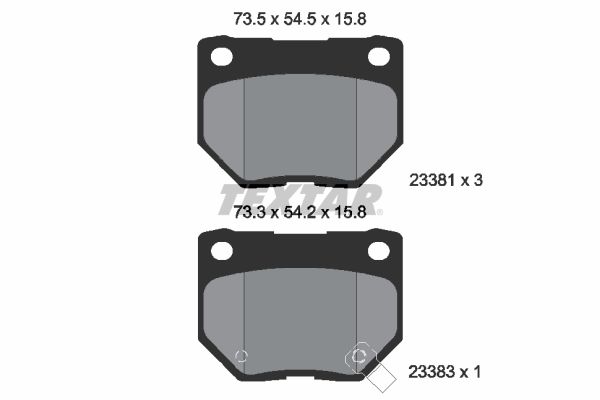 TEXTAR 2338102 Bremsbelagsatz, Scheibenbremse
