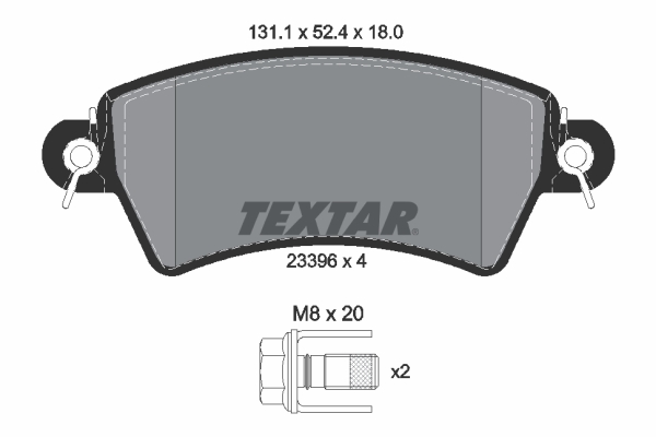 TEXTAR 2339602 Q+ Bremsbelagsatz, Scheibenbremse