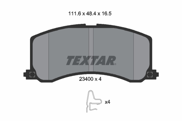 TEXTAR 2340001 Bremsbelagsatz, Scheibenbremse