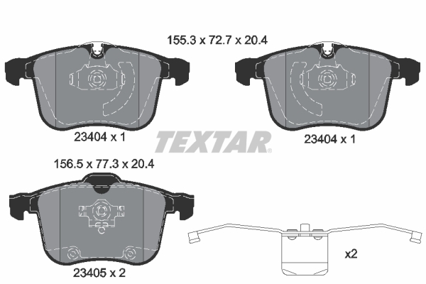 TEXTAR 2340404 Q+ Bremsbelagsatz, Scheibenbremse