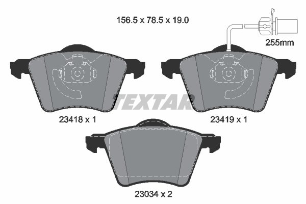 TEXTAR 2341801 Q+ Bremsbelagsatz, Scheibenbremse