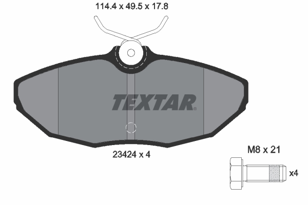 TEXTAR 2342401 Bremsbelagsatz, Scheibenbremse