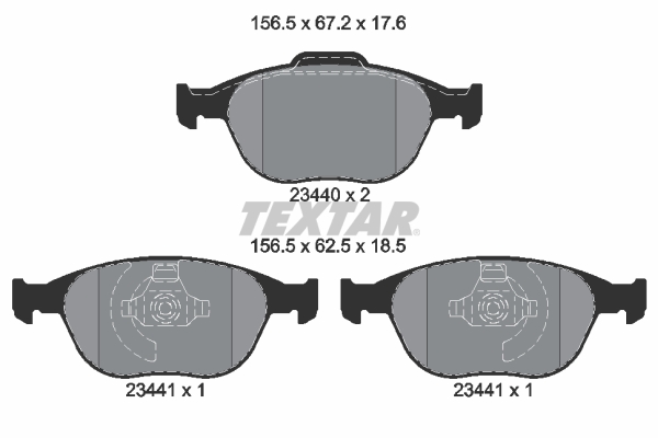 TEXTAR 2344004 Q+ Bremsbelagsatz, Scheibenbremse