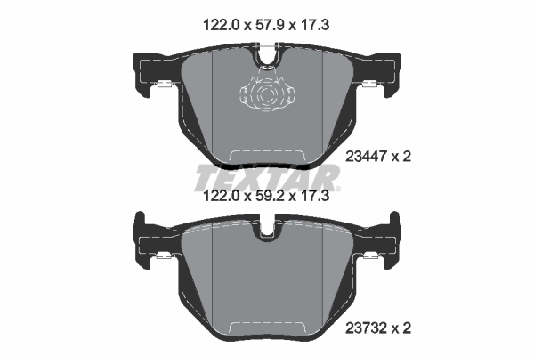 TEXTAR 2344704 Q+ Bremsbelagsatz, Scheibenbremse