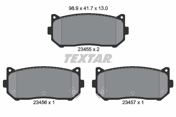 TEXTAR 2345501 Bremsbelagsatz, Scheibenbremse
