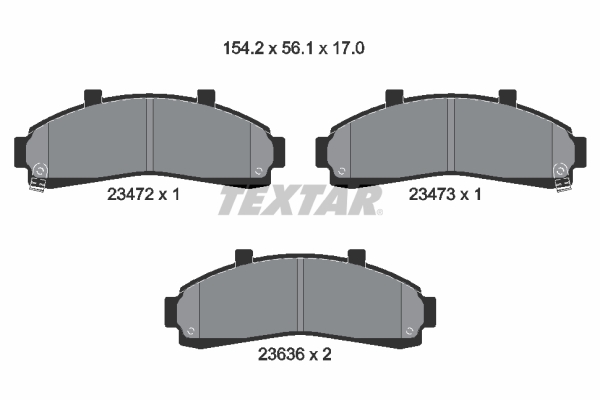 TEXTAR 2347201 Bremsbelagsatz, Scheibenbremse