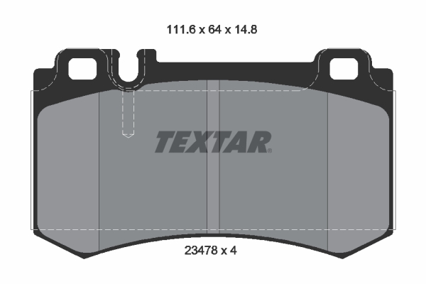 TEXTAR 2347802 Q+ Bremsbelagsatz, Scheibenbremse