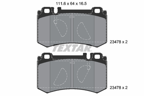 TEXTAR 2347801 Q+ Bremsbelagsatz, Scheibenbremse