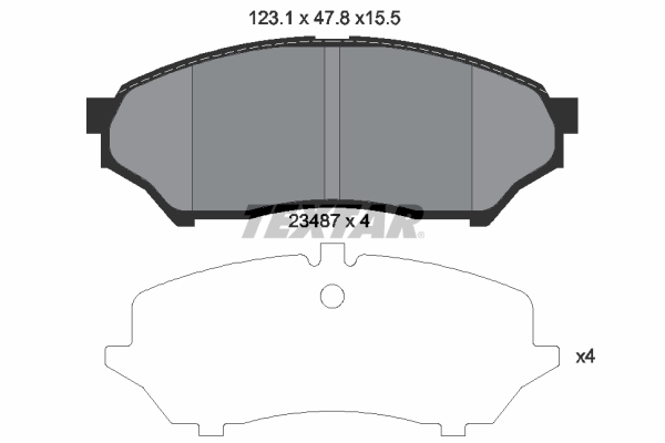 TEXTAR 2348701 Bremsbelagsatz, Scheibenbremse