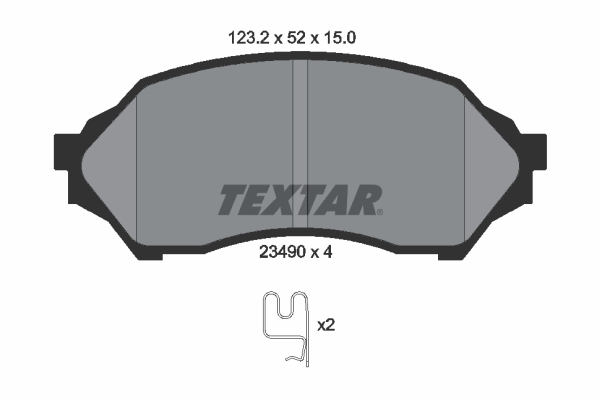 TEXTAR 2349002 Bremsbelagsatz, Scheibenbremse