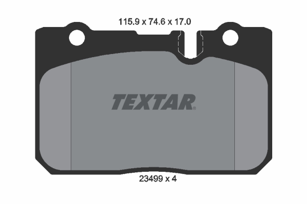 TEXTAR 2349901 Bremsbelagsatz, Scheibenbremse