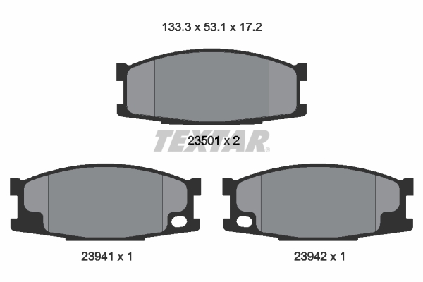 TEXTAR 2350101 Bremsbelagsatz, Scheibenbremse