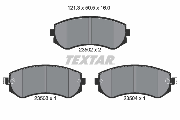 TEXTAR 2350201 Bremsbelagsatz, Scheibenbremse