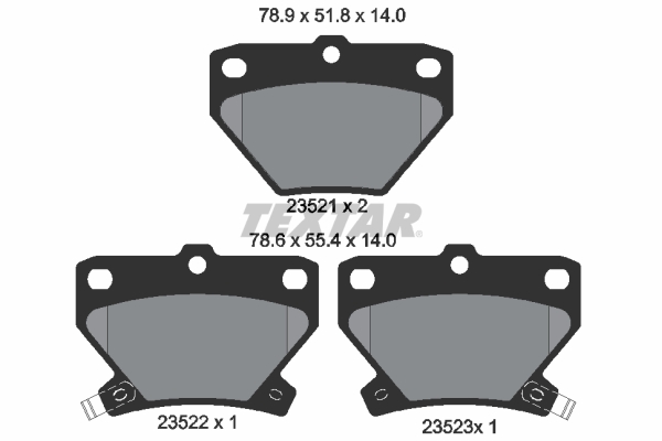 TEXTAR 2352101 Bremsbelagsatz, Scheibenbremse