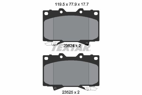 TEXTAR 2352402 Bremsbelagsatz, Scheibenbremse