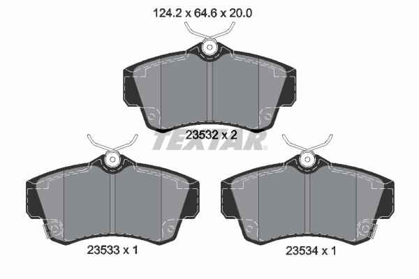 TEXTAR 2353202 Q+ Bremsbelagsatz, Scheibenbremse