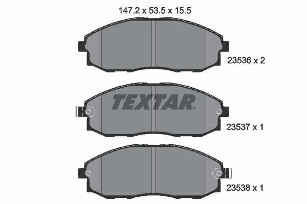TEXTAR 2353601 Bremsbelagsatz, Scheibenbremse