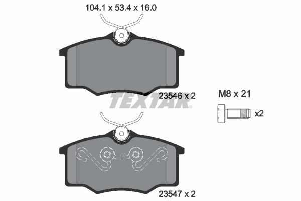 TEXTAR 2354601 Bremsbelagsatz, Scheibenbremse