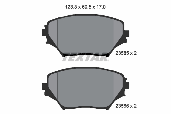TEXTAR 2358501 Bremsbelagsatz, Scheibenbremse