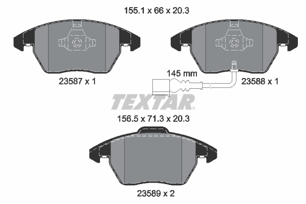 TEXTAR 2358781 epad Bremsbelagsatz, Scheibenbremse
