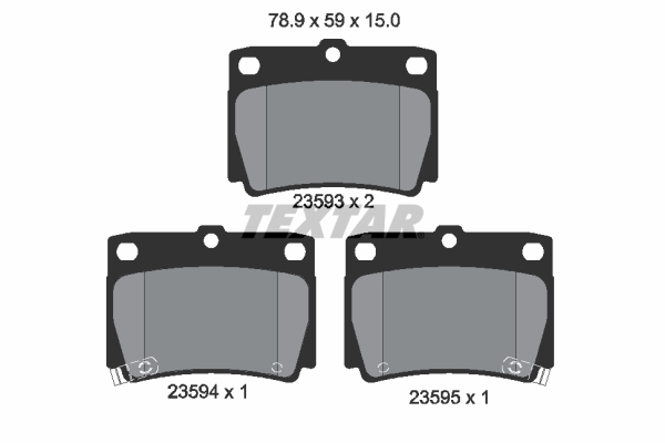 TEXTAR 2359301 Bremsbelagsatz, Scheibenbremse