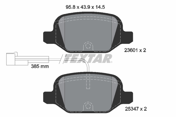 TEXTAR 2360104 Q+ Bremsbelagsatz, Scheibenbremse
