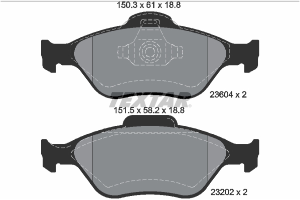 TEXTAR 2360406 Q+ Bremsbelagsatz, Scheibenbremse