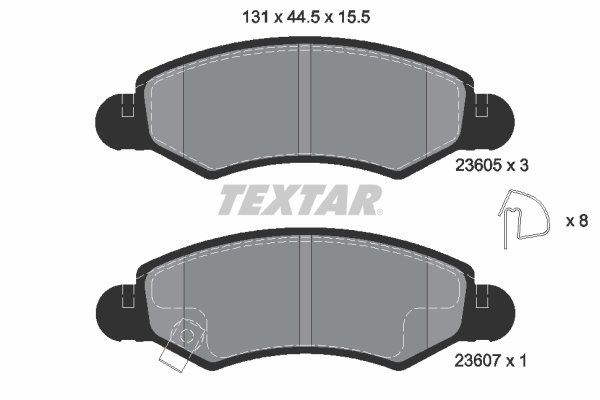 TEXTAR 2360501 Q+ Bremsbelagsatz, Scheibenbremse