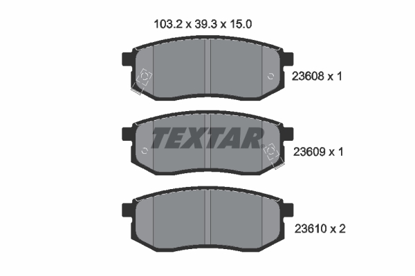 TEXTAR 2360801 Bremsbelagsatz, Scheibenbremse