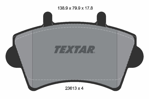 TEXTAR 2361301 Q+ Bremsbelagsatz, Scheibenbremse