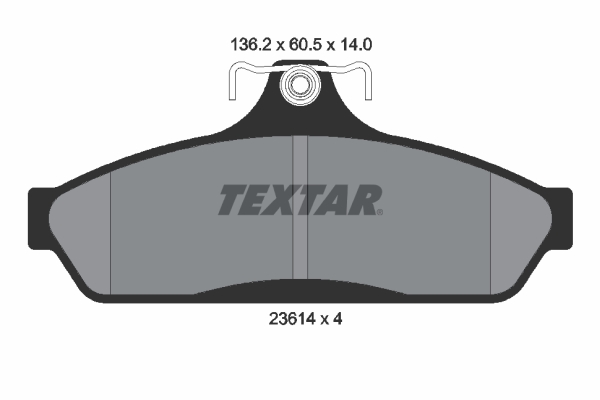 TEXTAR 2361401 Bremsbelagsatz, Scheibenbremse