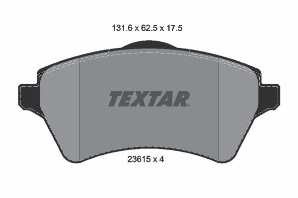 TEXTAR 2361501 Q+ Bremsbelagsatz, Scheibenbremse