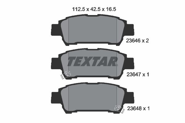 TEXTAR 2364601 Bremsbelagsatz, Scheibenbremse