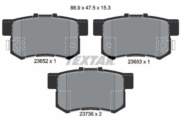 TEXTAR 2365201 Q+ Bremsbelagsatz, Scheibenbremse